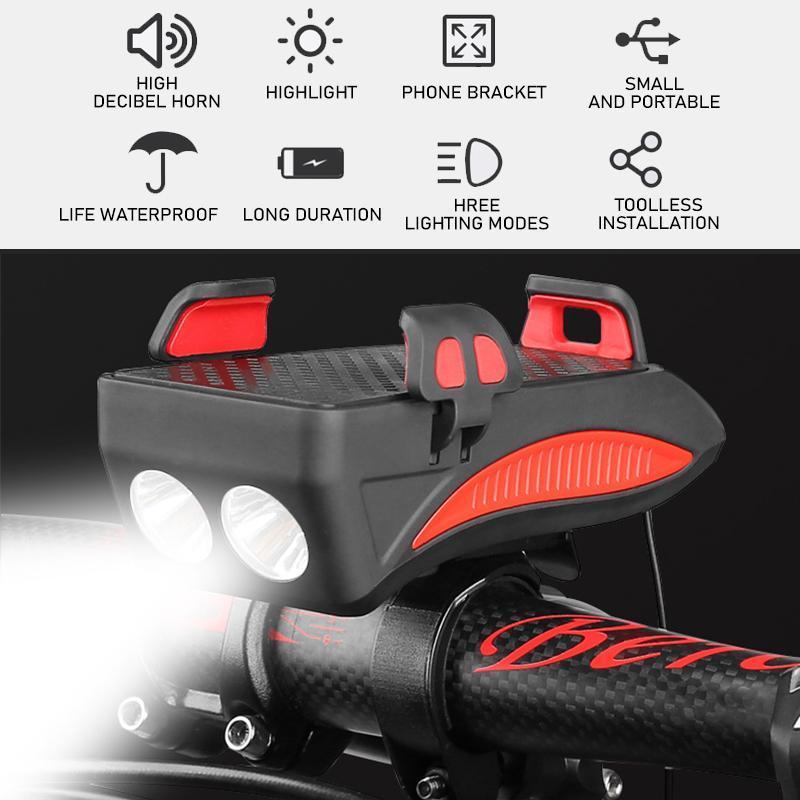 Mobile Phone Bracket with Bicycle Lights - Image 3