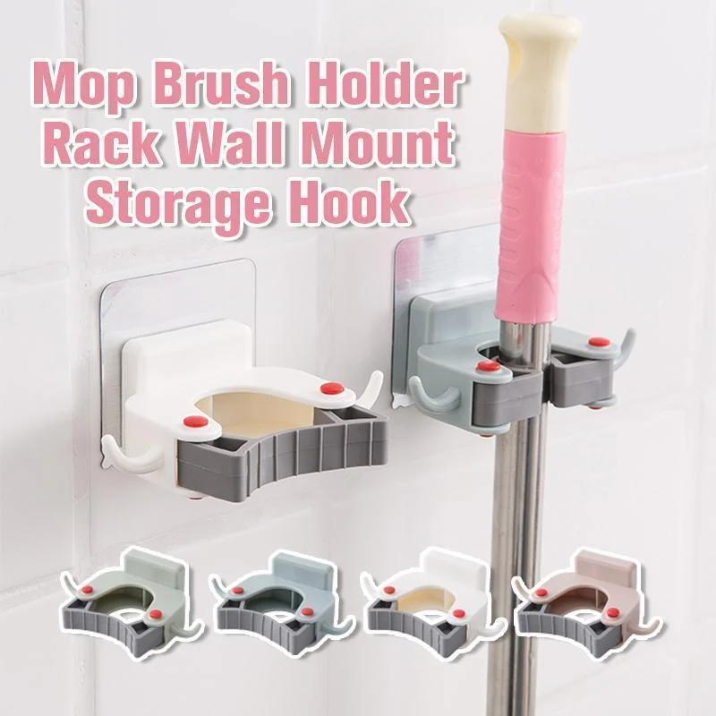 Mop Brush Holder Rack Wall Mount Storage Hook
