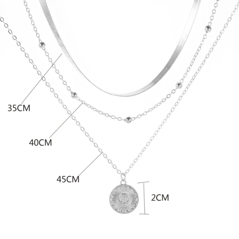 Multi-Layer Lotus Pendant Necklace - Image 5