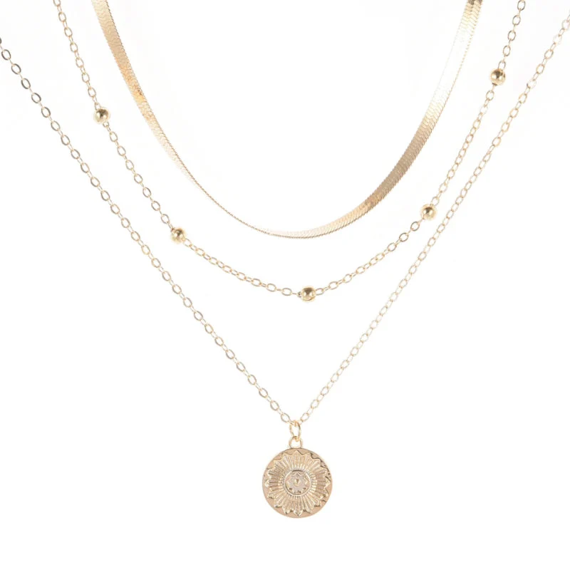 Multi-Layer Lotus Pendant Necklace - Image 6