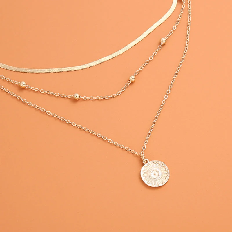 Multi-Layer Lotus Pendant Necklace - Image 7