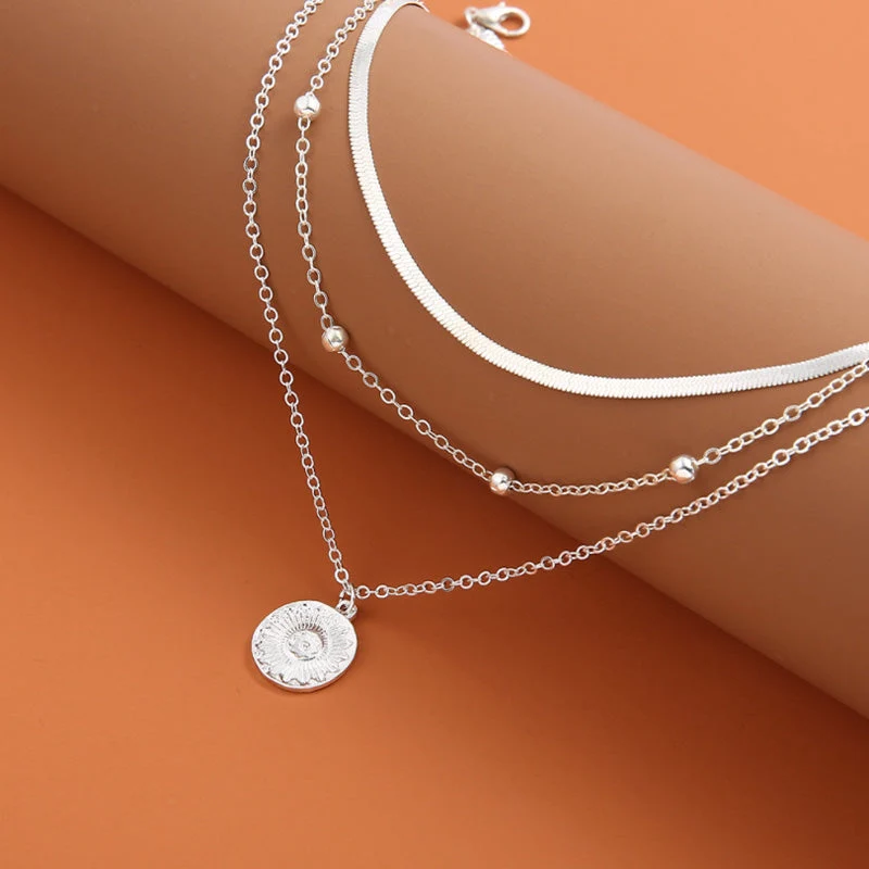 Multi-Layer Lotus Pendant Necklace - Image 8