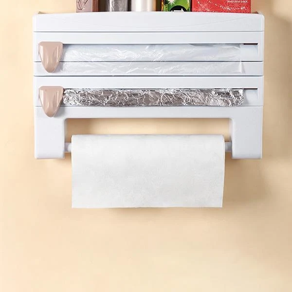 Multifunction Film Storage Rack Cutter for Kitchen - Image 3