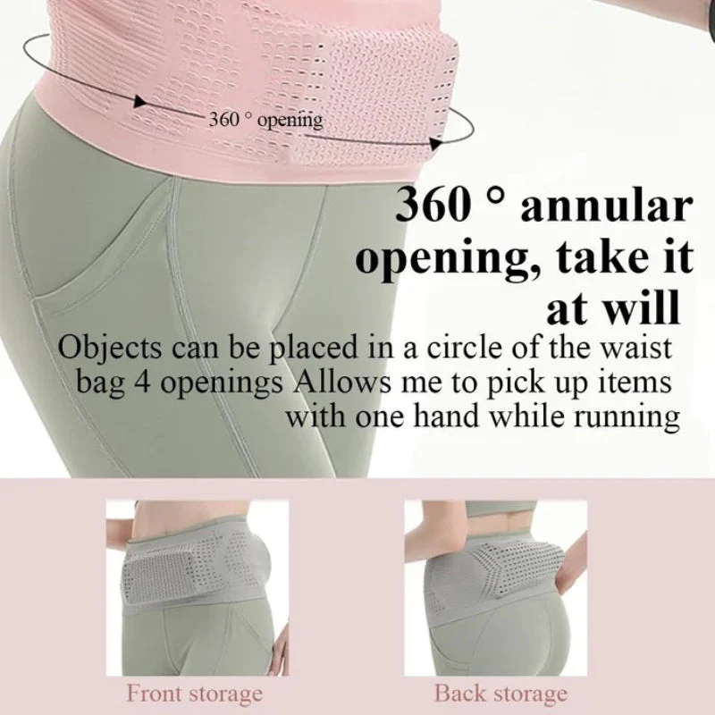 Multifunctional Knit Breathable Concealed Waist Bag - Image 4