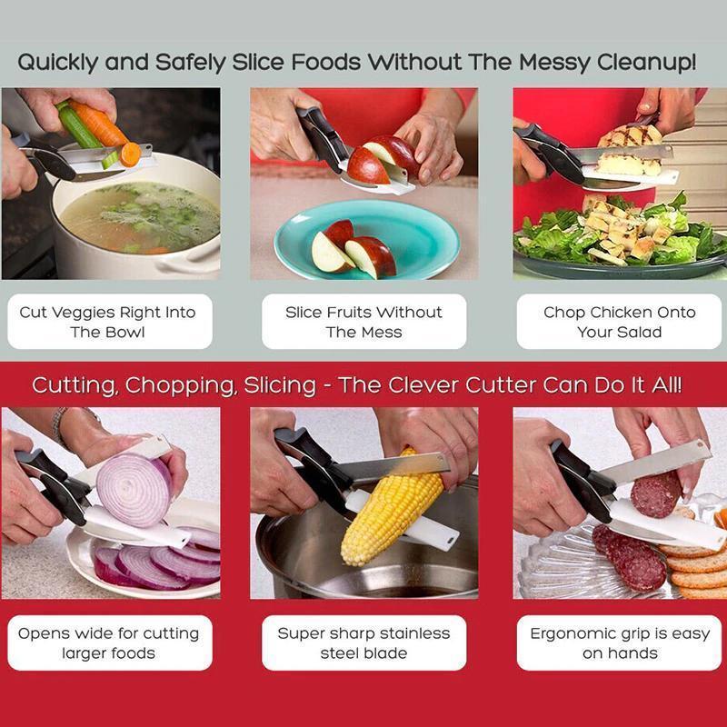 Multifunctional  Scissors Food Vegetable Scissor 2 in 1 - Image 5