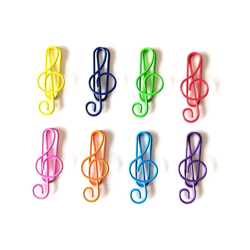 Music Multicoloured Metal Paper Clips - Image 11