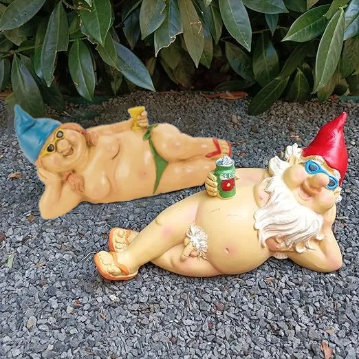 Naughty Garden Gnome Funny Statue - Image 12