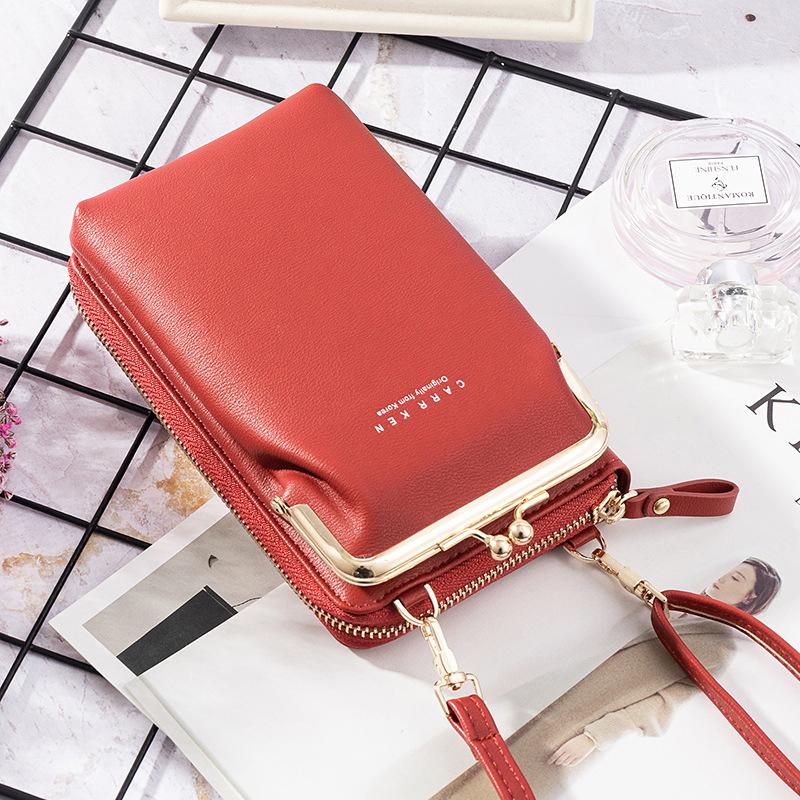 New Fashion Women Phone Bag Solid Crossbody Bag - Image 12