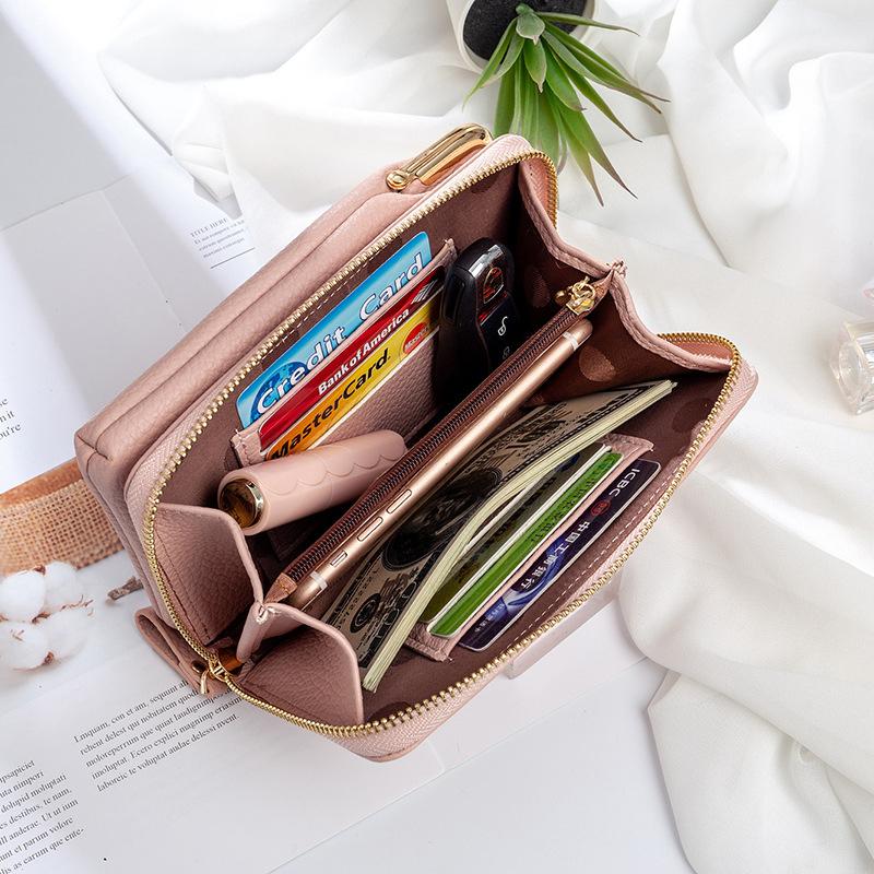 New Fashion Women Phone Bag Solid Crossbody Bag - Image 5