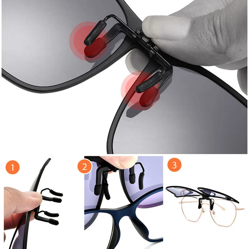 New Polarized Clip-on Flip Up Sunglasses - Image 7