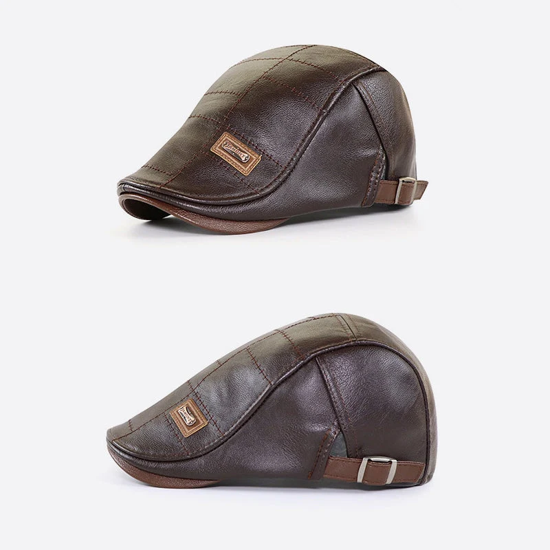 New Trendy Leather Beret - Image 10