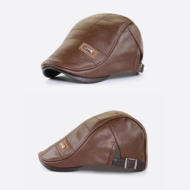 New Trendy Leather Beret - Image 11