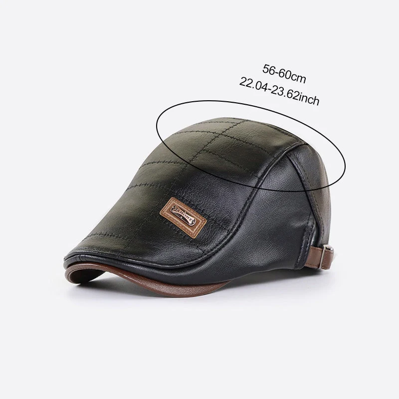 New Trendy Leather Beret - Image 14