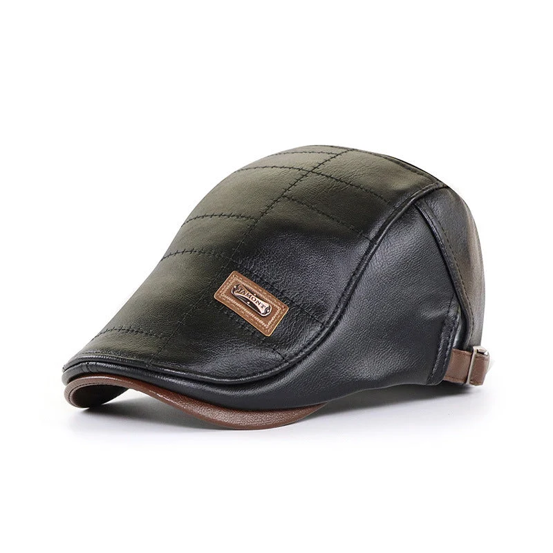 New Trendy Leather Beret - Image 16