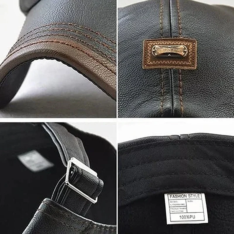 New Trendy Leather Beret - Image 6