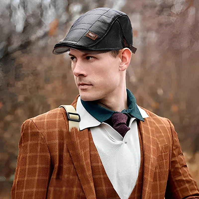 New Trendy Leather Beret - Image 7
