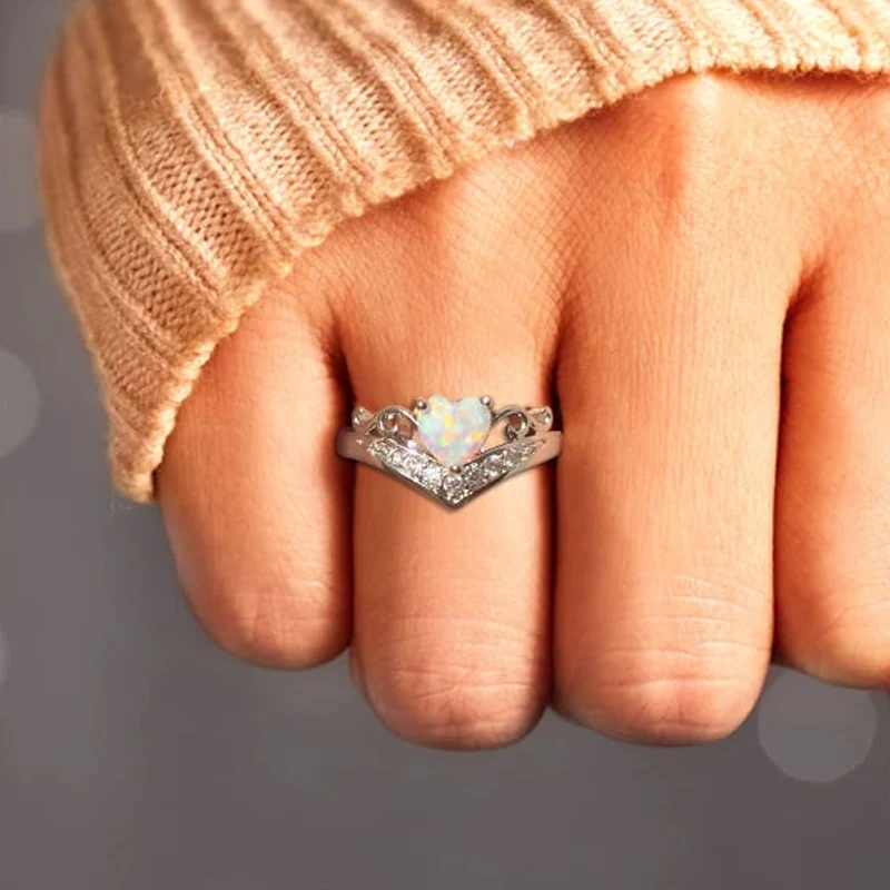 Opal Heart Ring - Image 3