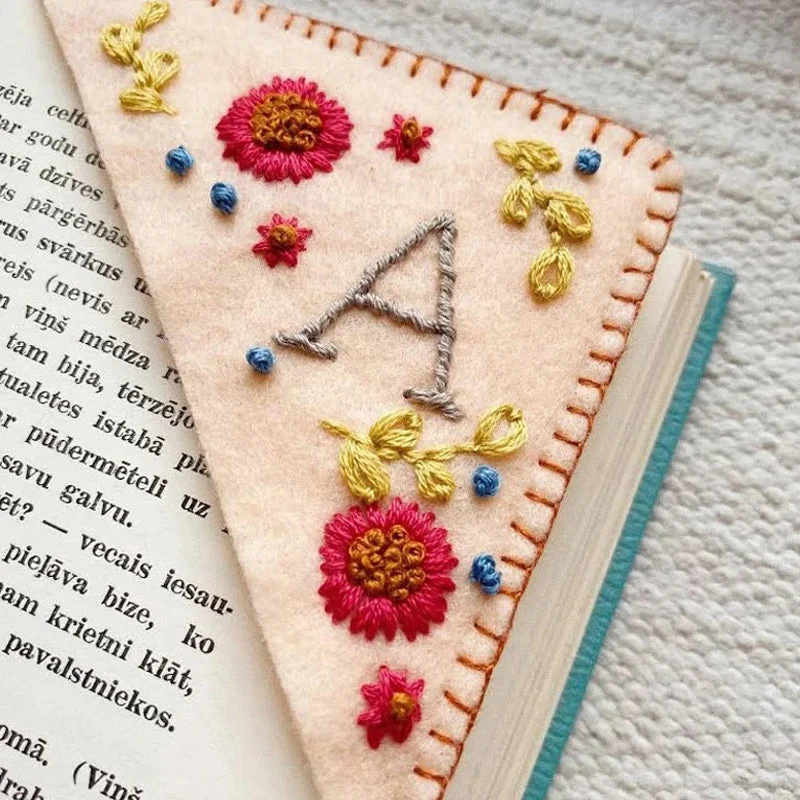 Personalized Hand Embroidered Corner Bookmark - Image 6
