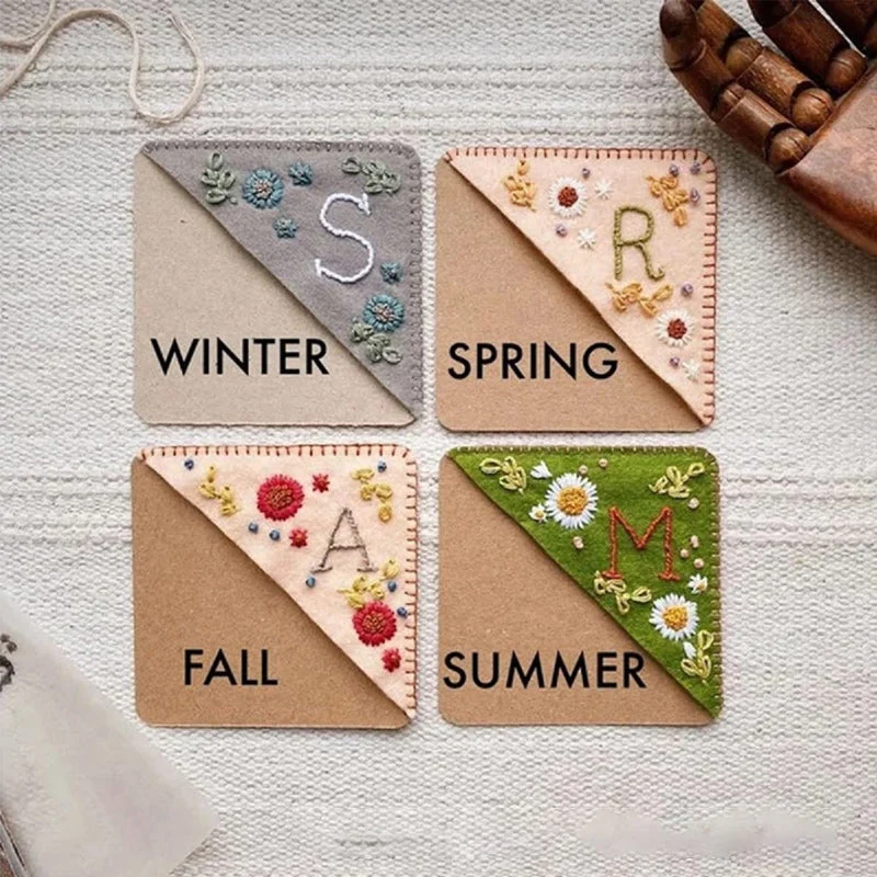Personalized Hand Embroidered Corner Bookmark - Image 8