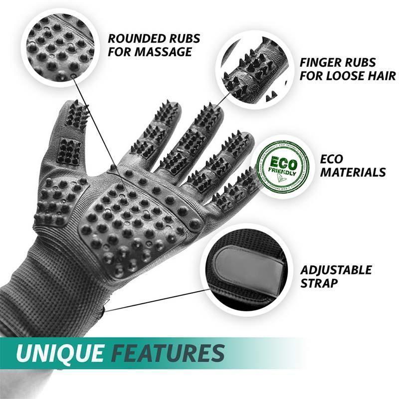 Pet Grooming Gloves, For Cats, Dogs & Horses - Image 6