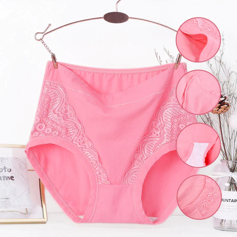 Plus Size High Waist Leak Proof Cotton Panties - Image 2