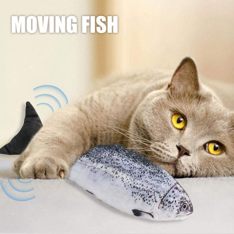 Plush Simulation USB Charging Cat Fish Toy - Image 4