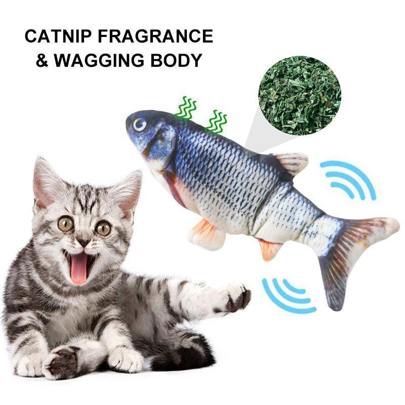 Plush Simulation USB Charging Cat Fish Toy - Image 7