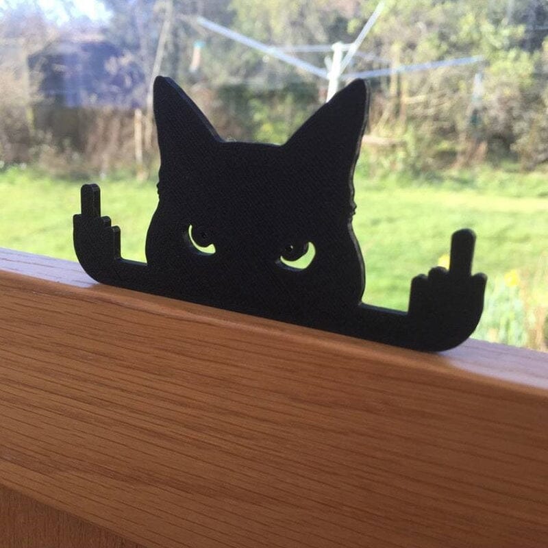Pre-Sale>>Black Peeping Cat Ornament - Image 4