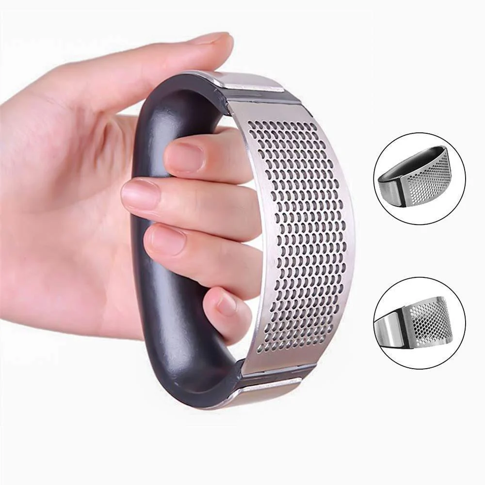 Premium Stainless Steel Garlic Press, Garlic Press Cooking Tool - Image 4