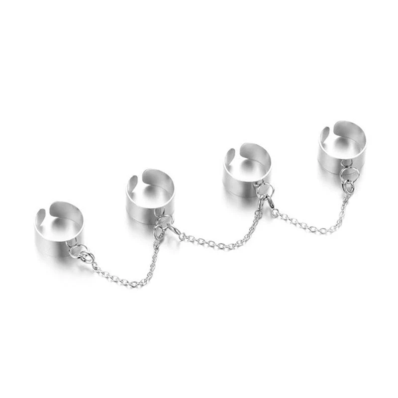 Punk Chain Combination Ring - Image 8
