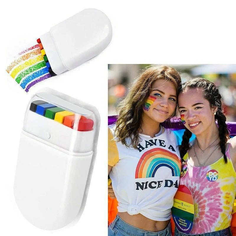 Rainbow Face Body Paint - Image 10
