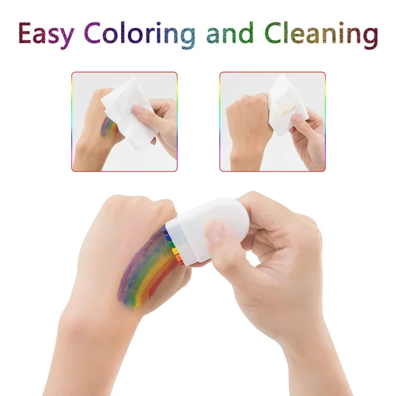 Rainbow Face Body Paint - Image 3