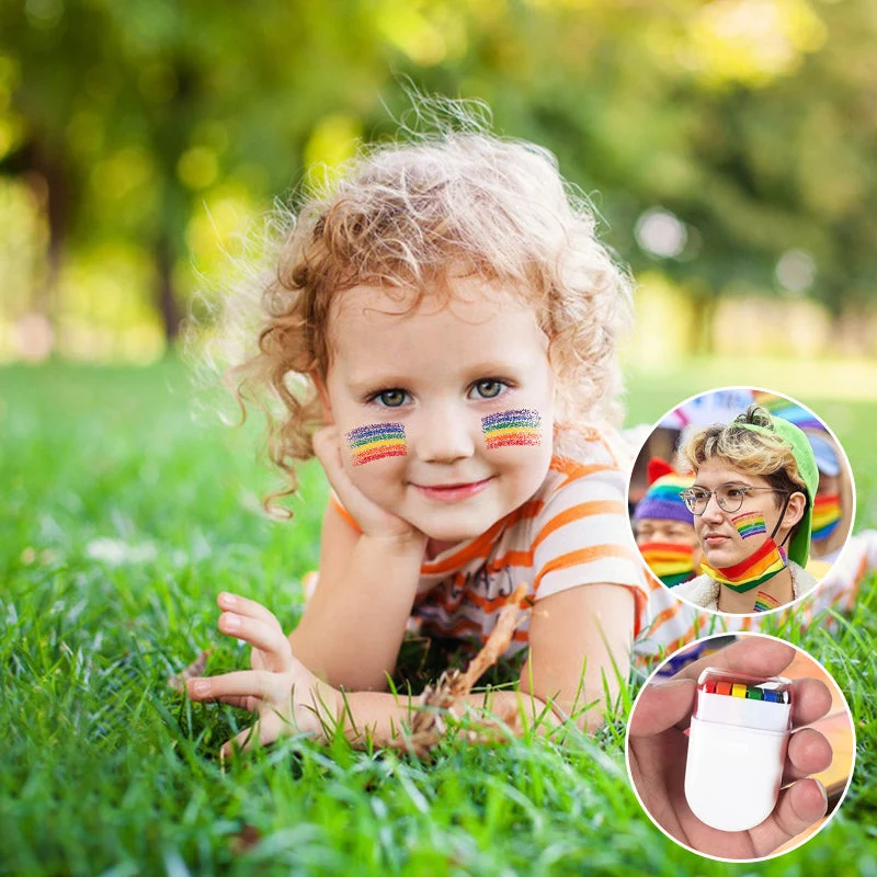 Rainbow Face Body Paint - Image 5