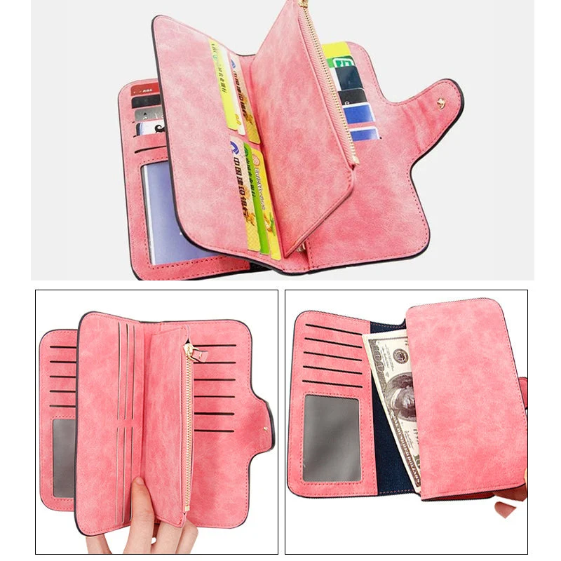 Retro Glamorous Multi-Slots Women Wallet - Image 7
