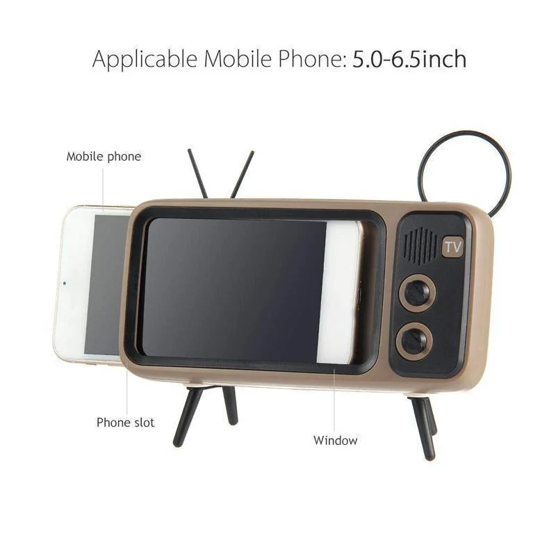 Retro TV Bluetooth Speaker+ Mobile Phone Holder - Image 5