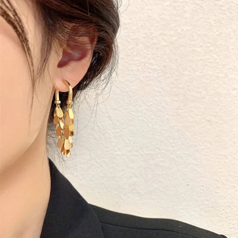 Sequin Tassel Earrings - Image 3