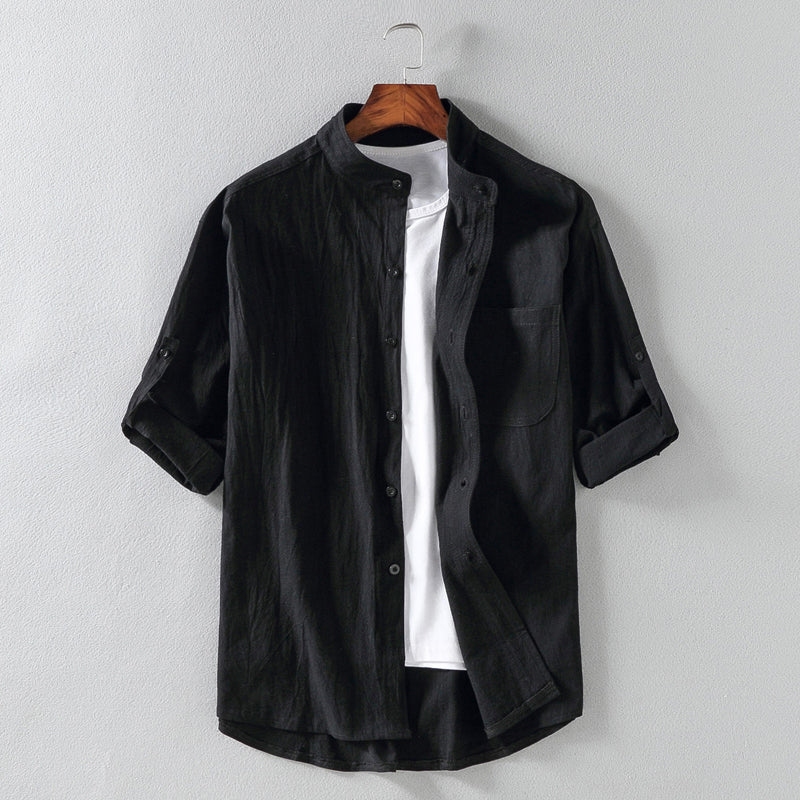 Short Sleeve Linen Shirt - Image 11