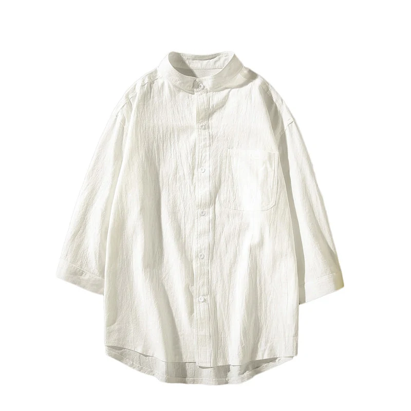 Short Sleeve Linen Shirt - Image 8
