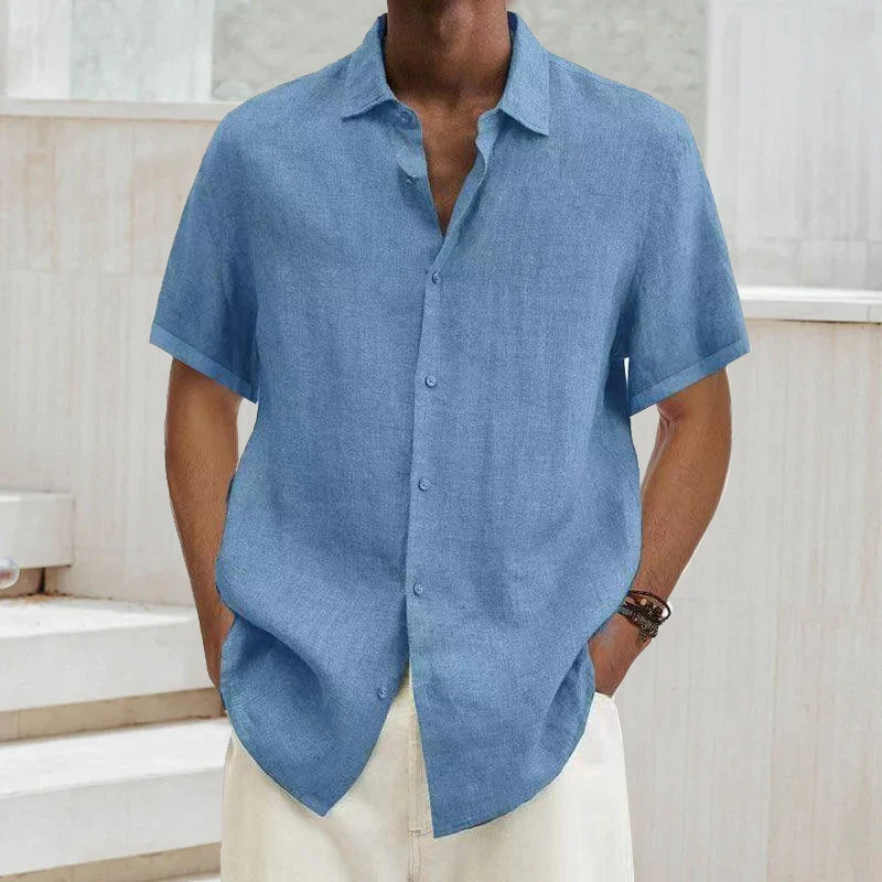 Short-sleeved summer shirt for men - Image 8