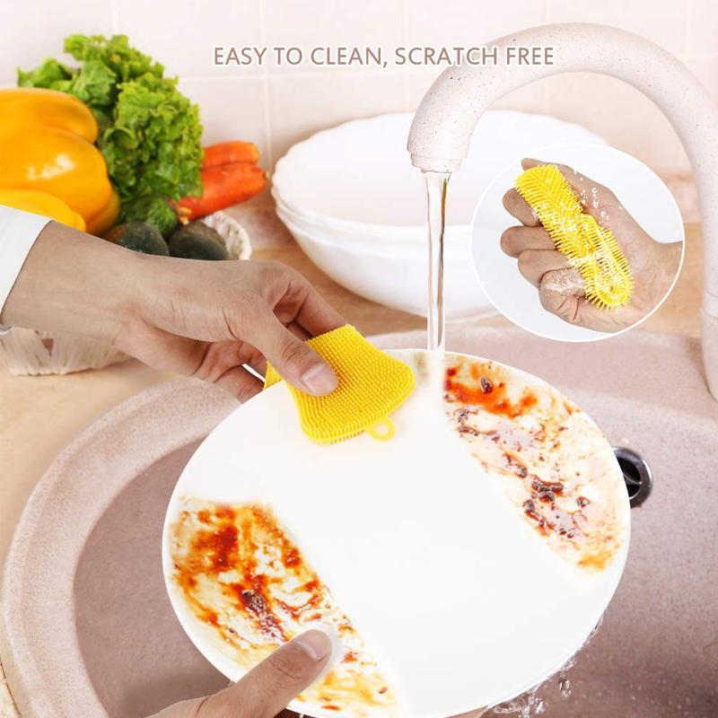 Silicone Kitchen Dishwashing Brush - Image 3