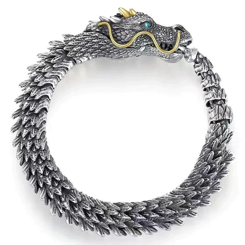 Silver Handmade Dragon Chain Bracelet - Image 9