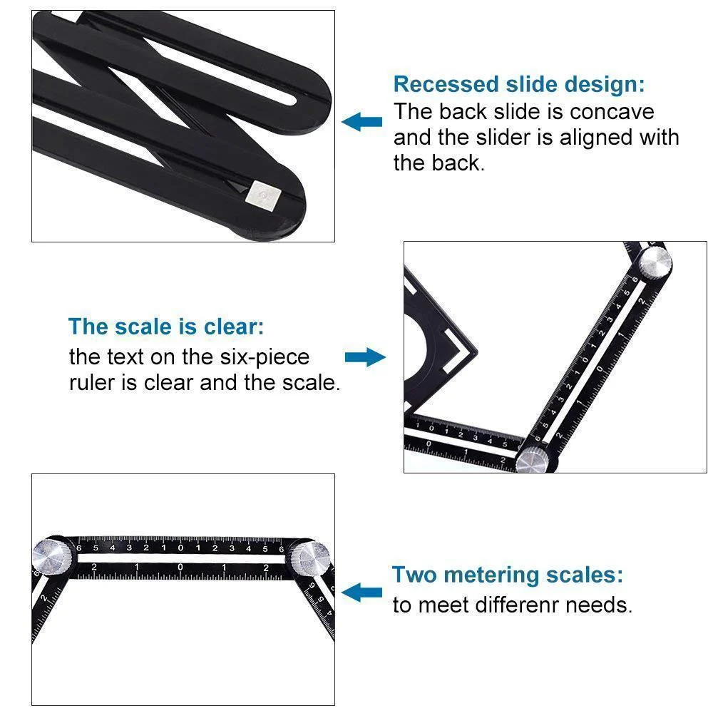 Six-Sided Aluminum Alloy Angle Measuring Tool - Image 4