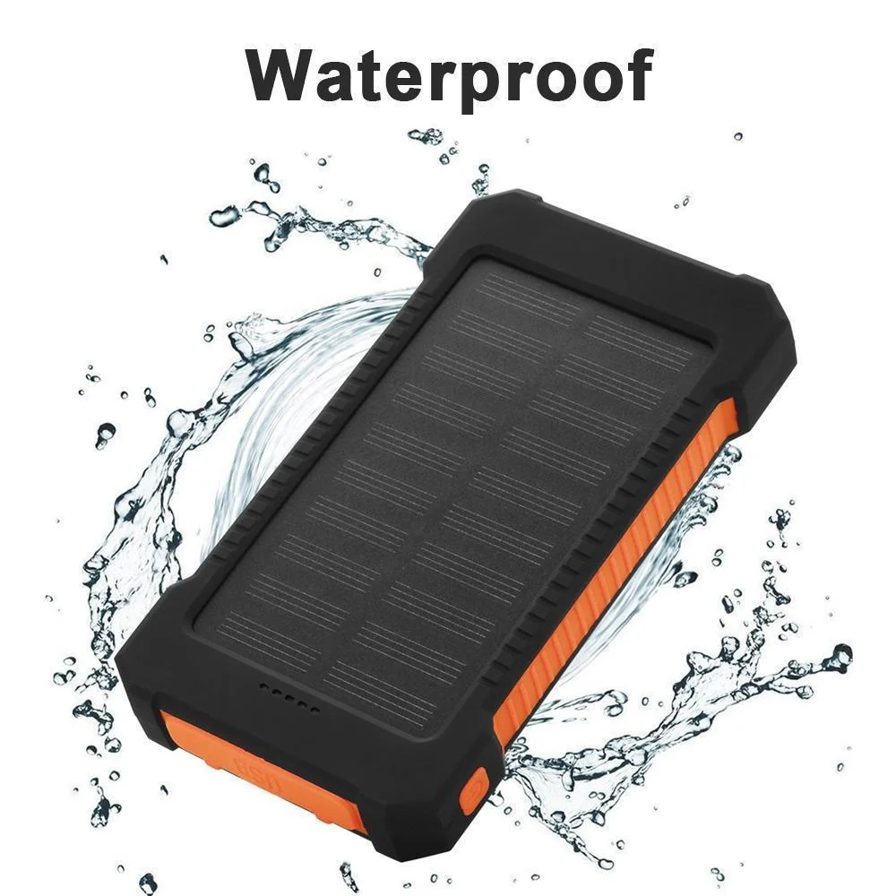 Solar Waterproof Power Bank with Flashlight - Image 3