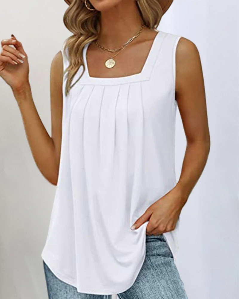 Square neck sleeveless tank top - Image 3