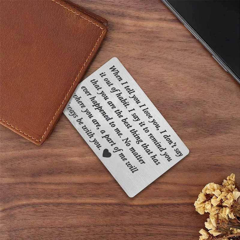 Stainless Steel Card Lettering Gift Wallet Holder - Image 7