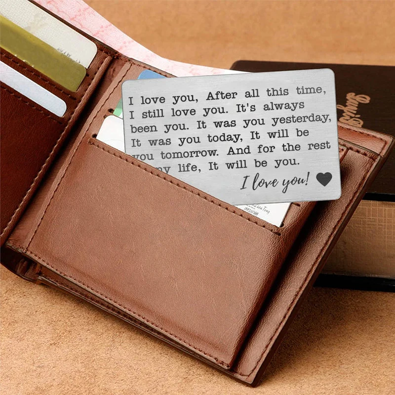 Stainless Steel Card Lettering Gift Wallet Holder - Image 8