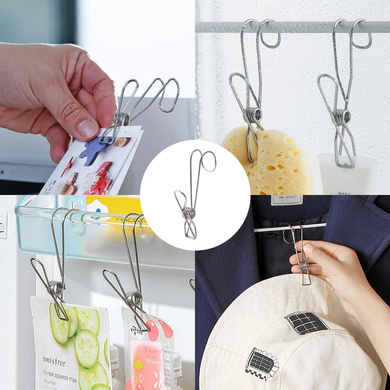 Stainless Steel Clothes Pins Hook Clip(10pcs) - Image 11