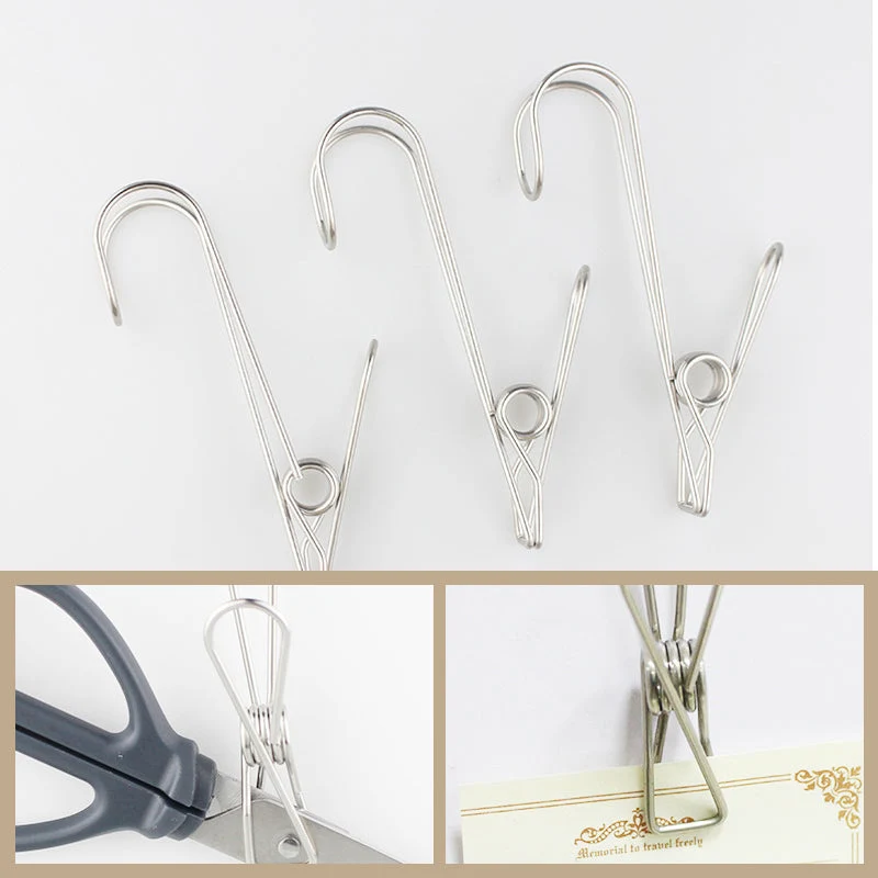 Stainless Steel Clothes Pins Hook Clip(10pcs) - Image 2