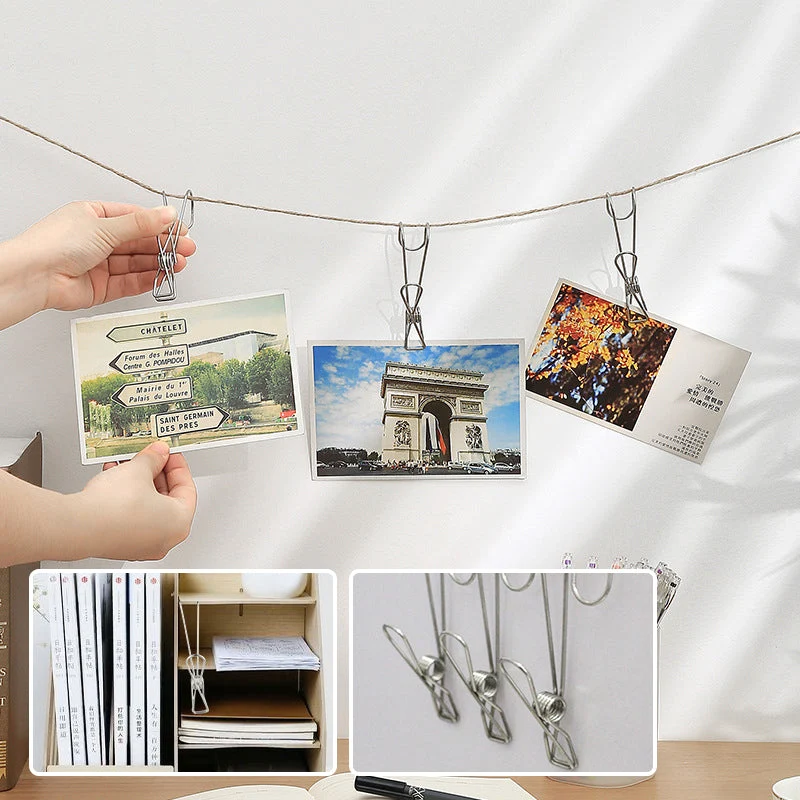 Stainless Steel Clothes Pins Hook Clip(10pcs) - Image 3