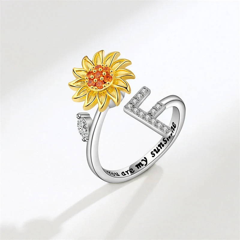 Sunflower Letter Adjustable Ring For Daughter/Granddaughter - Image 27
